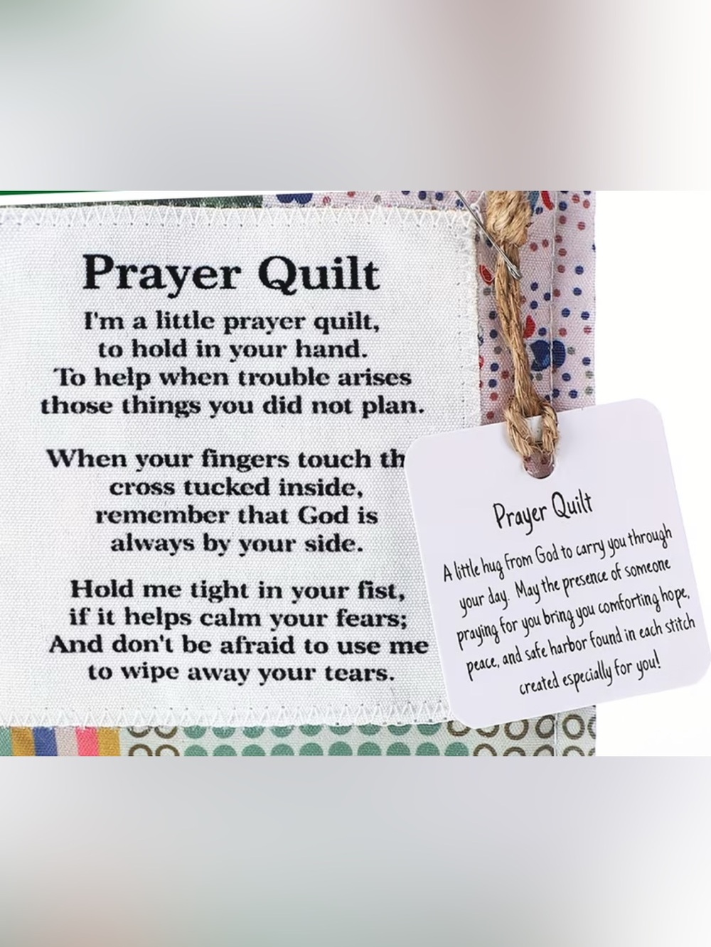 Buy Now Pocket Prayer Quilt NWOT - Picture 2 of 3